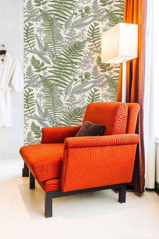 Ferns Compositon | Removable Wallpaper | Self-adhesive | Temporary wallpaper #116