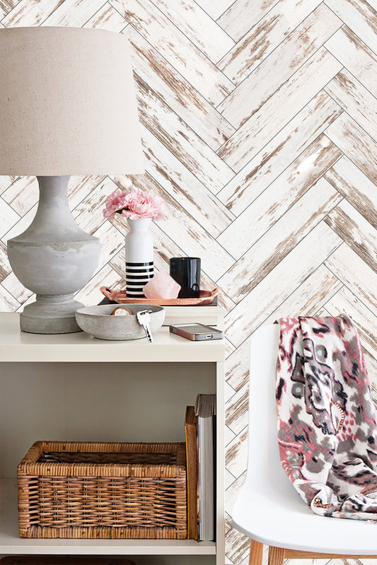 Herringbone Wallpaper Peel and Stick Wallpaper  Removable for Interior Design  Herringbone Wood  Removable Wallpaper  Rustic  Modern Amazing
