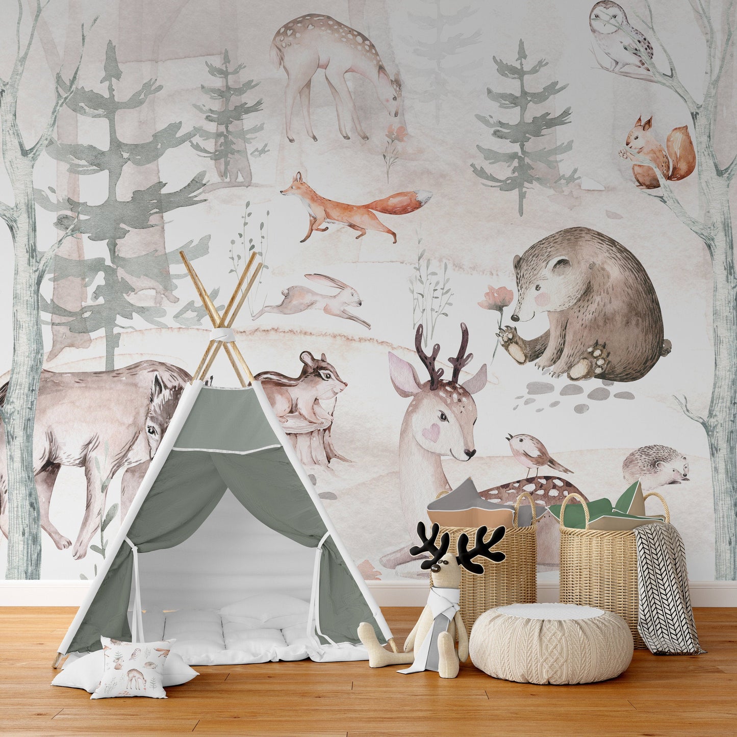 Scandinavian Forest Mural Wallpaper