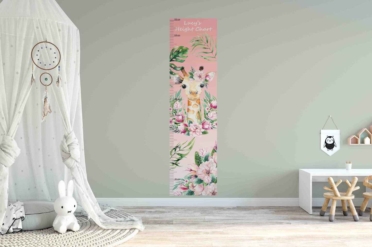 Giraffe and Flower Bundle Wall Sticker