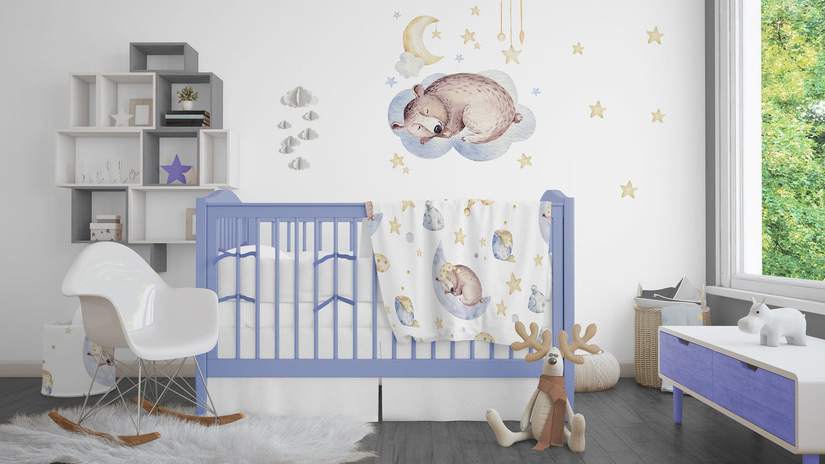 Baby Bear Nursery Wall Stickers - Unique Wall Decal by Wonderwallsboutique
