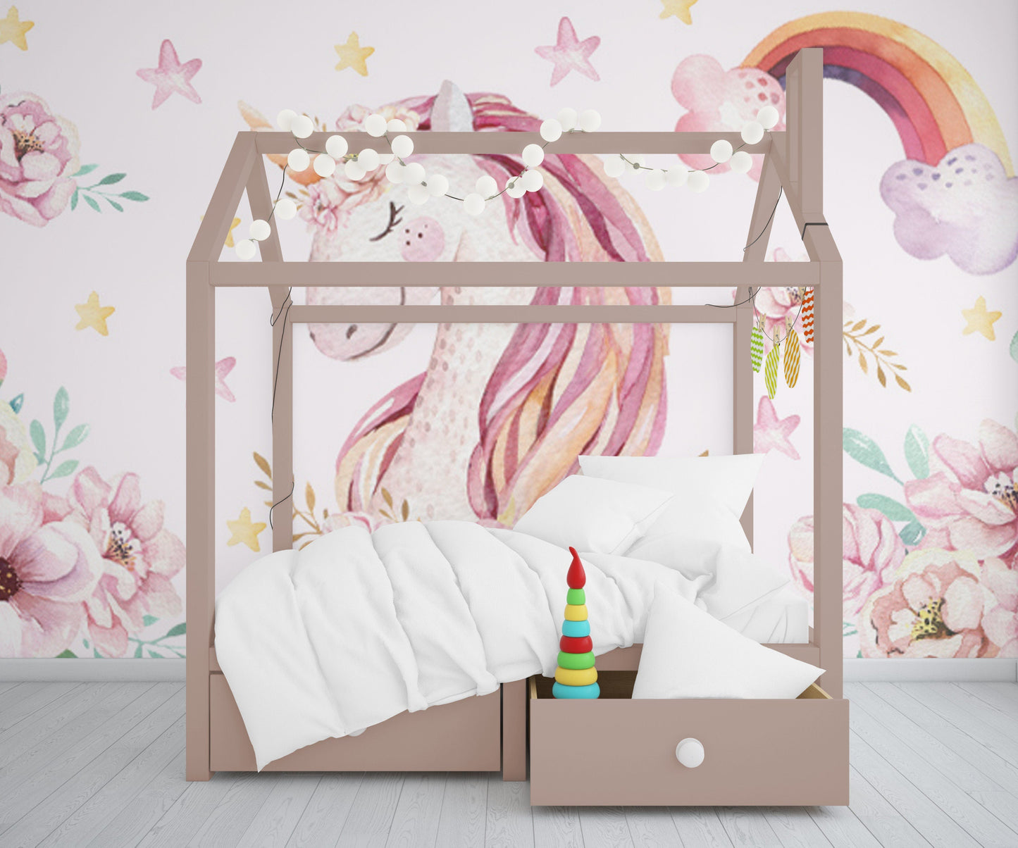 Boho Unicorn Mural Wallpaper