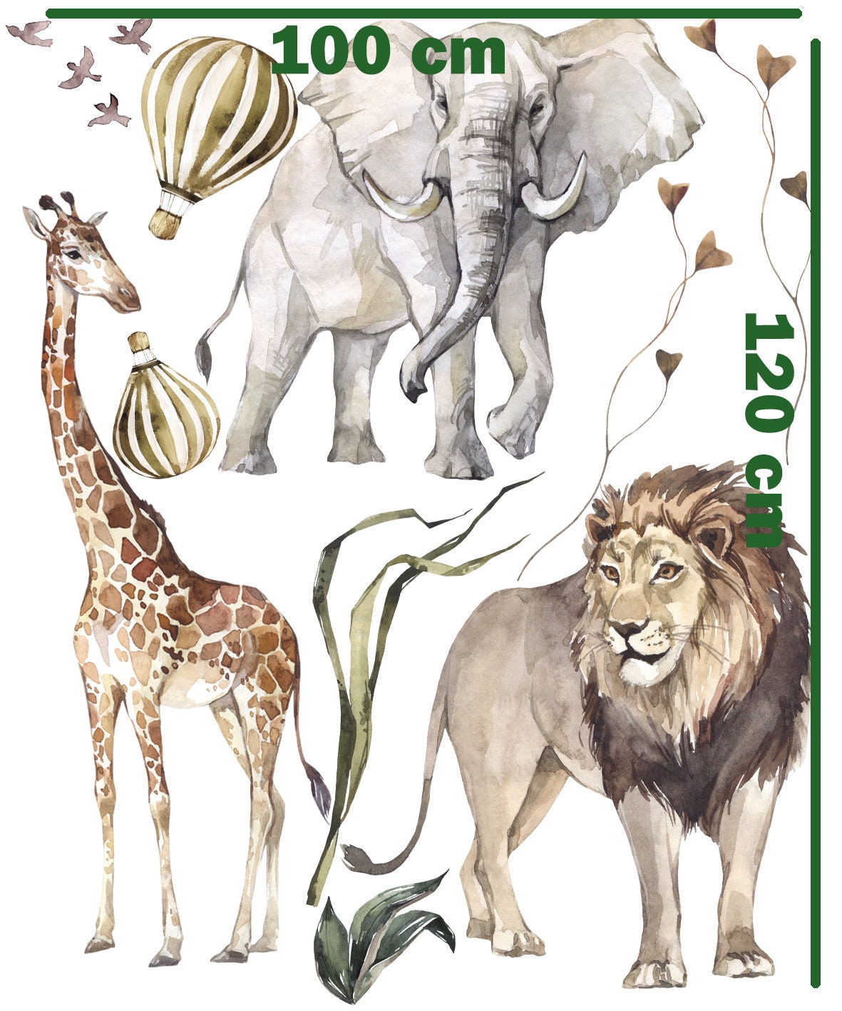 Boho wall stickers, safari wall stickers