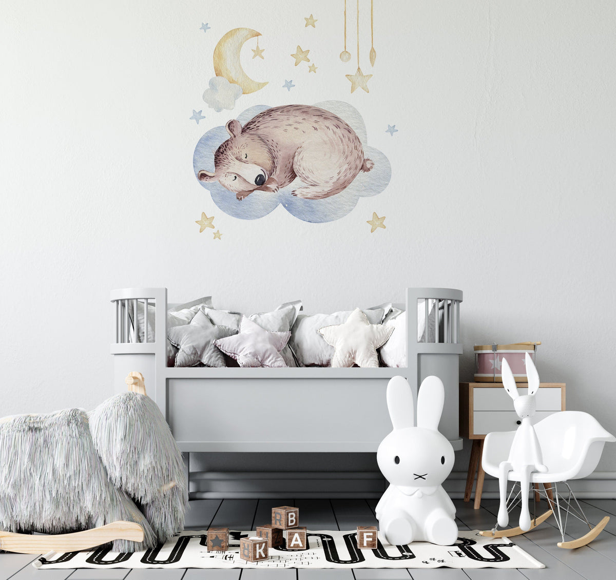Baby Bear Nursery Wall Stickers - Unique Wall Decal by Wonderwallsboutique