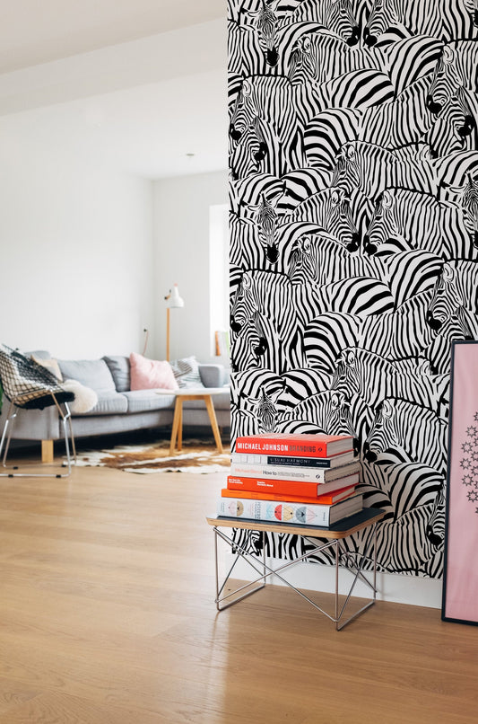 Zebra     | Zebra    Removable Wallpaper | Peel and Stick |  #41AC