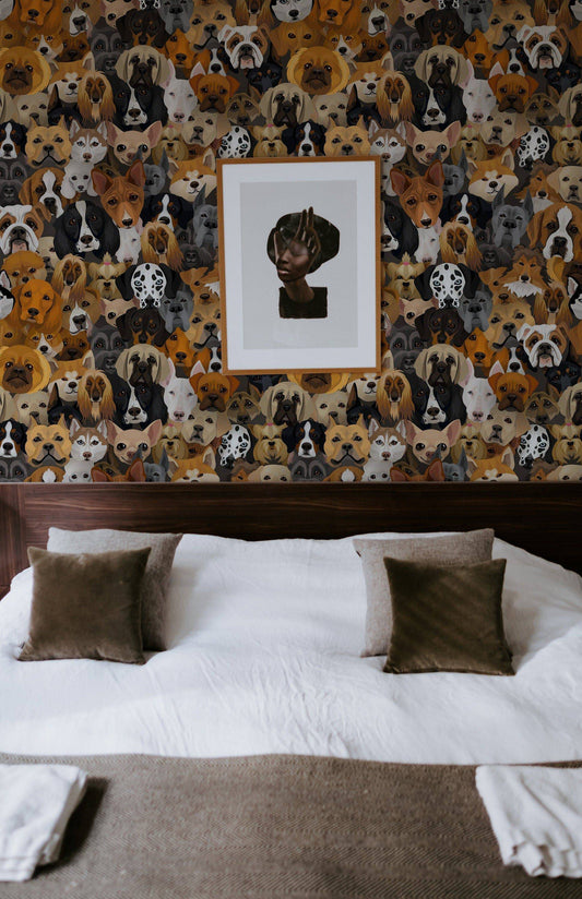 Dog     | Dog    Removable Wallpaper | Peel and Stick |  #24AC