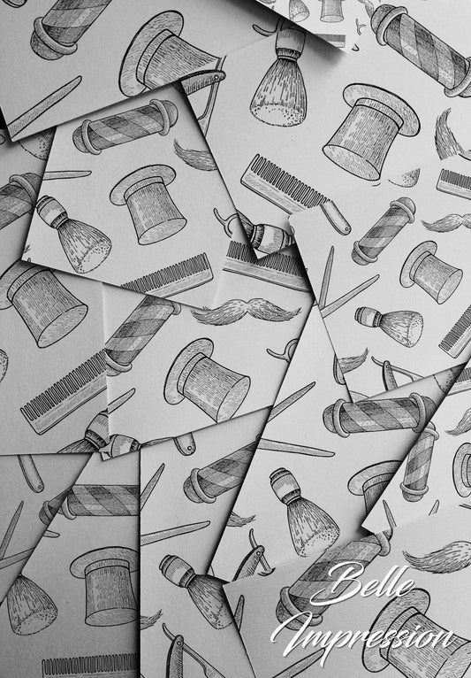 Barber Style | Removable Wallpaper | Pattern #438