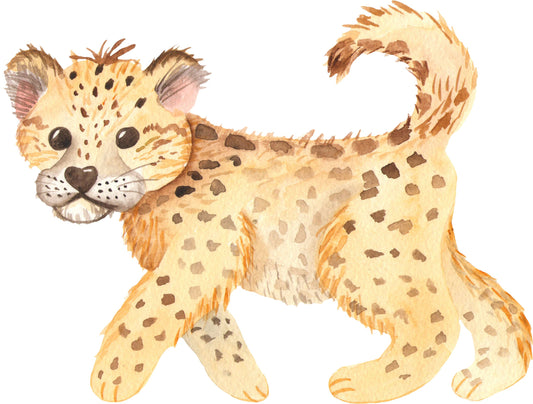 Watercolor safari animals, wall decal, watercolor cute cartoon african animals, watercolor decal set, nursery, peel and stick, nursery wall sticker for nursery and home wall decor.