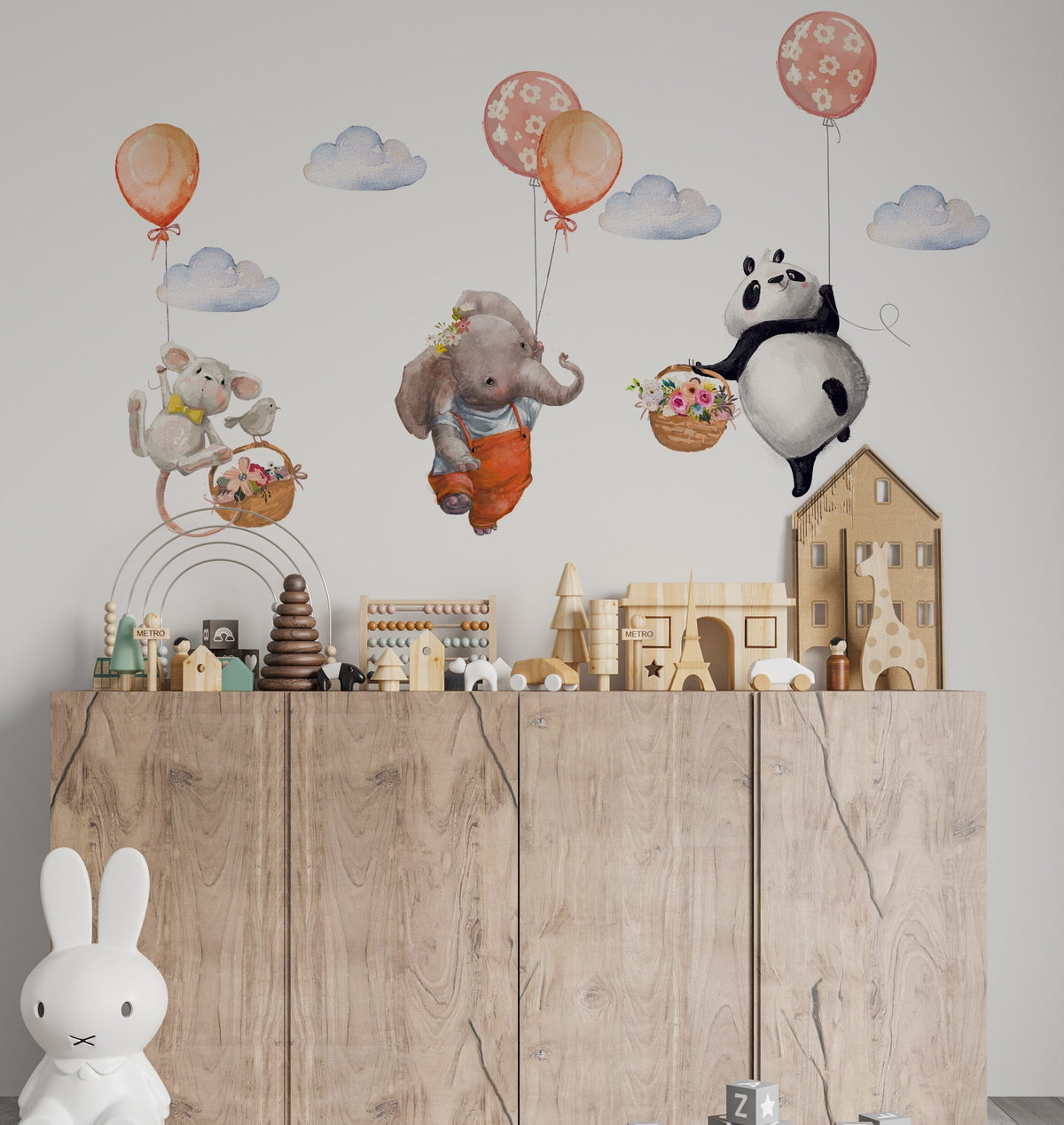 Cute Flying Animals Wall Stickers - Unique Wall Decal by Wonderwallsboutique