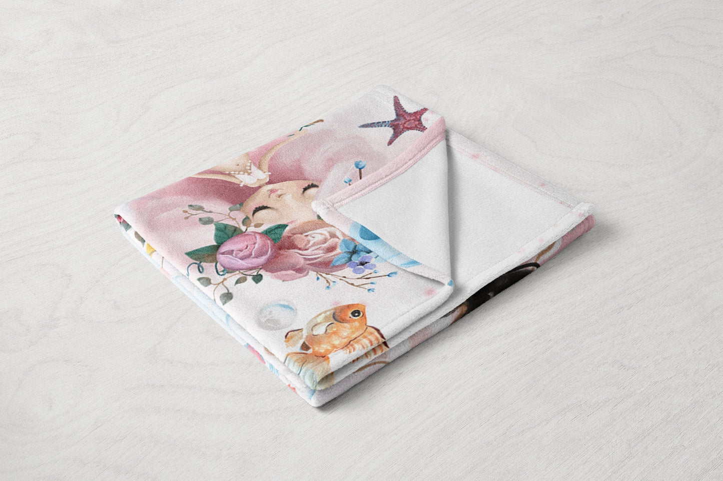 Mermaid Blanket, Ocean Bed Throw