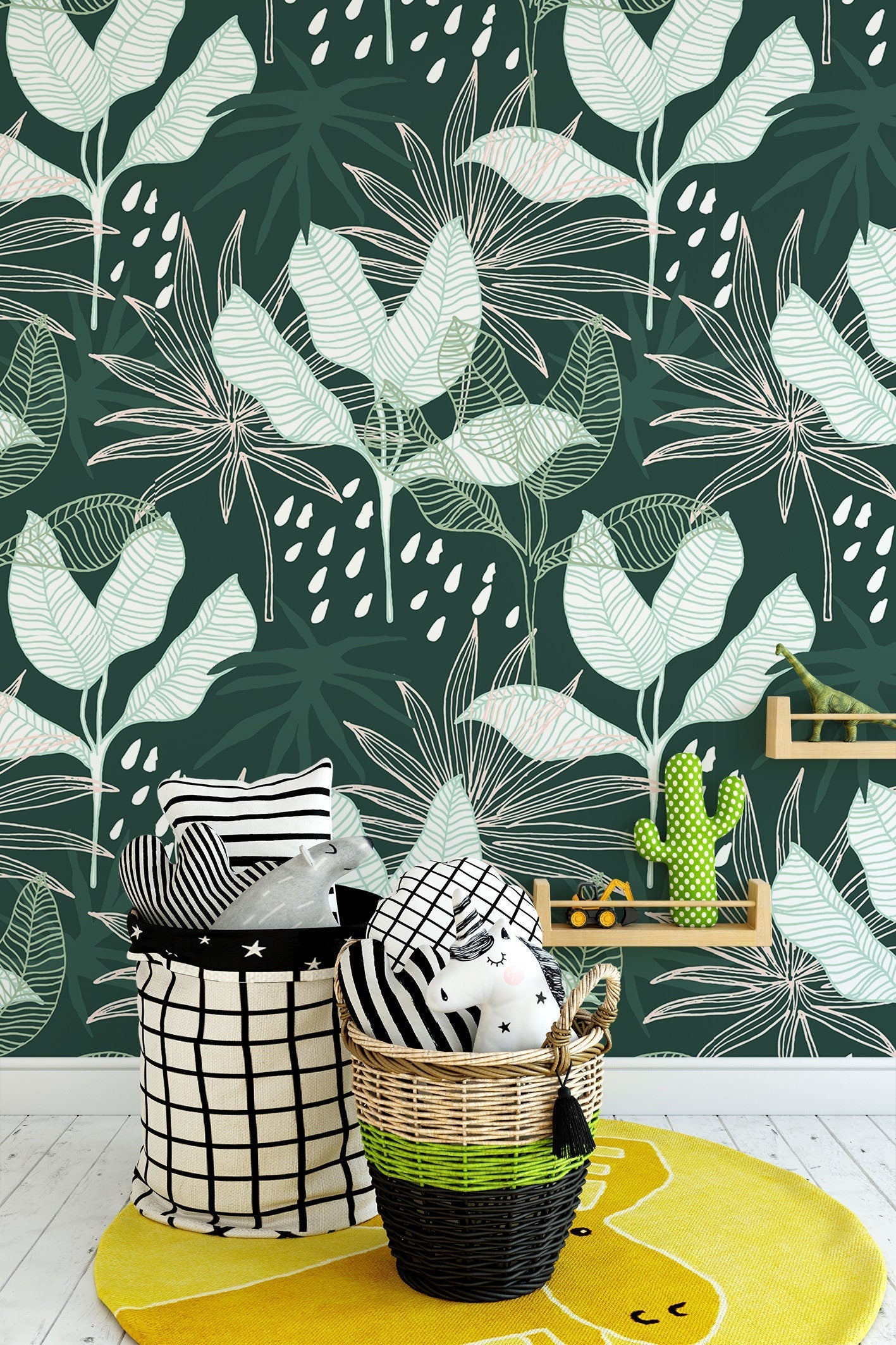 Abstract Mural Wallpaper, Tropical Wall Mural
