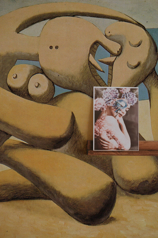Watercolor figures by the sea peel and stick for nursery and home wall decor.