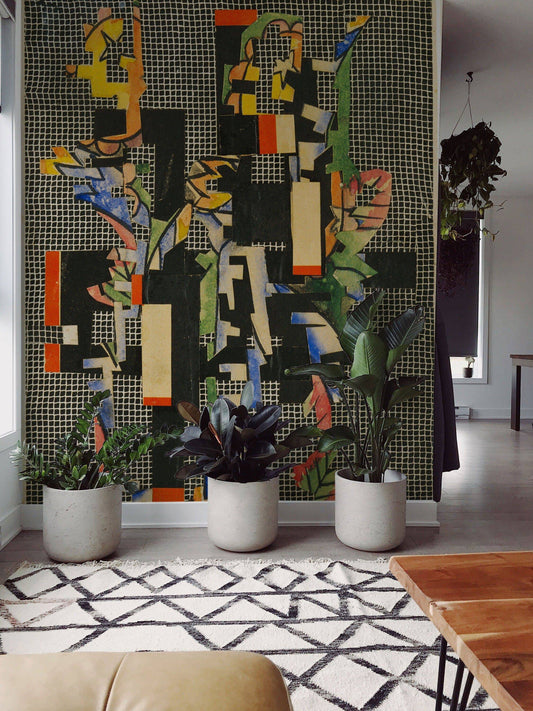 Collage    , Removable Wallpaper, Wall mural, Temporary Mural,  Self adhesive,  #153