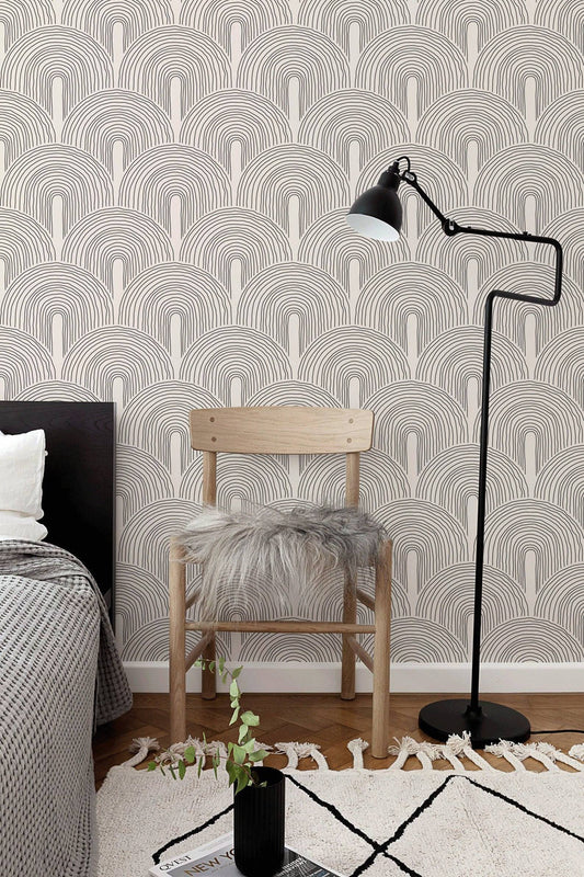 Line Art Peel and Stick Wallpaper Removable Wallpaper Wall Decor Home Decor Wall Art Printable Wall Art Room Decor Wall Prints Wall Hanging