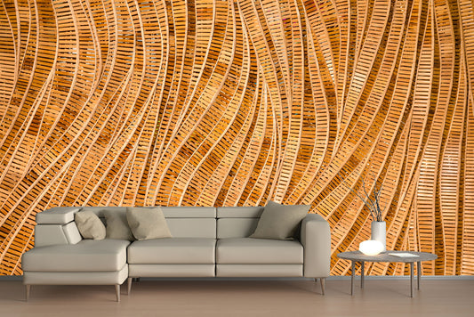 Watercolor rattan wallpaper-bohemian wallpaper-boho chic wallpa... for nursery and home wall decor.
