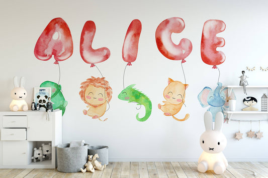 Animals Alphabet Wall Decals, Letters Wall Stickers, Letter Wall Art, Nursery Wall Decals, Alphabet Wall Decor - Alphabet Wall Art