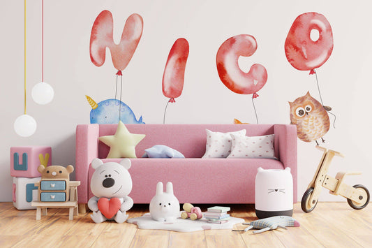 Animals Alphabet Wall Decals, Letters Wall Stickers, Letter Wall Art, Nursery Wall Decals, Alphabet Wall Decor - Alphabet Wall Art