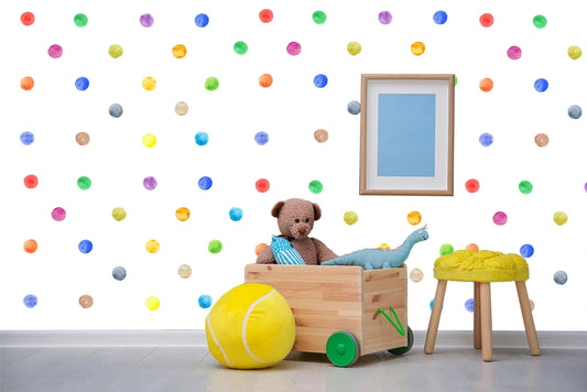 Watercolor watercolor dots wall stickers, irregular - shaped dots polka dots, dot wall stickers - peel and stick wall stickers kids room decor, nursery for nursery and home wall decor.