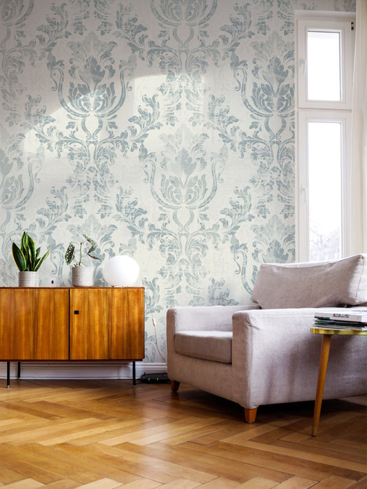 Vintage Damask | Peel and Stick Wallpaper | Removable Wallpaper | Wall Decor | Home Decor | Wall Prints | Wall Hanging