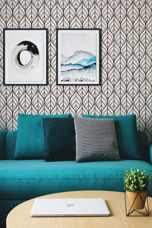 Minimalistic Retro | Wallpaper Removable | Wallpaper Peel and Stick | Wall Decor | Home Decor