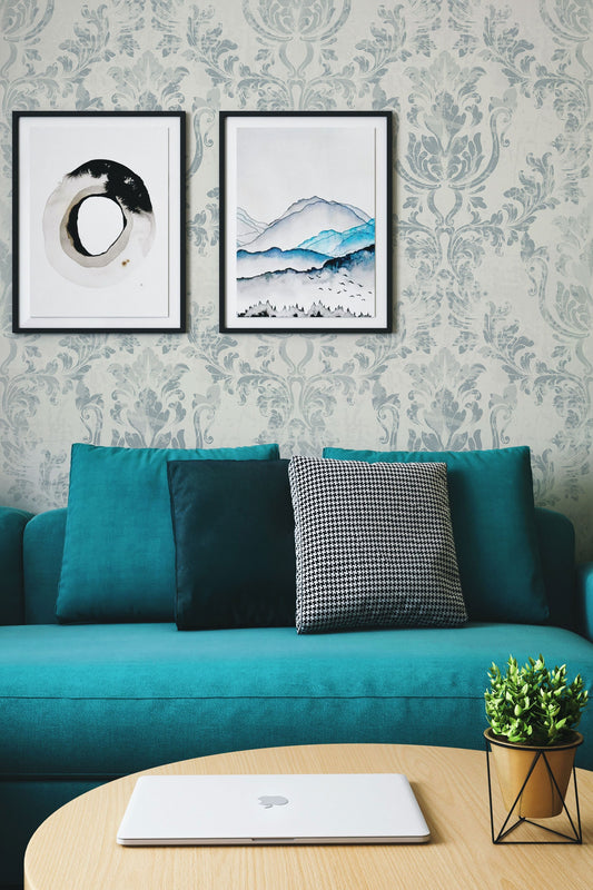 Vintage Damask | Peel and Stick Wallpaper | Removable Wallpaper | Wall Decor | Home Decor | Wall Prints | Wall Hanging