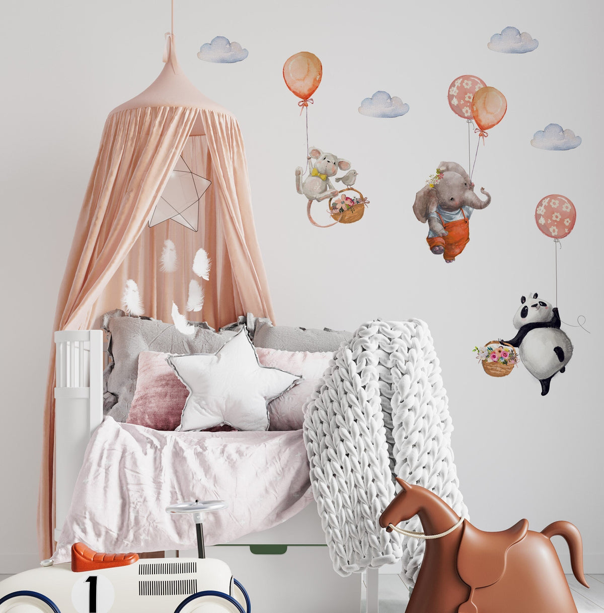 Cute Flying Animals Wall Stickers - Unique Wall Decal by Wonderwallsboutique