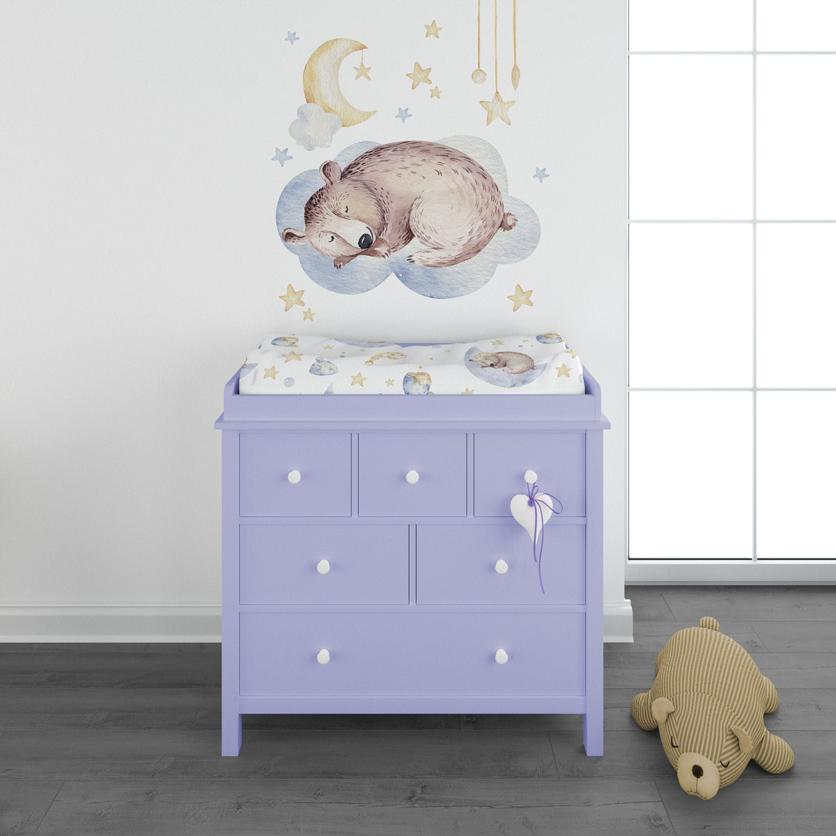 Baby Bear Nursery Wall Stickers - Unique Wall Decal by Wonderwallsboutique