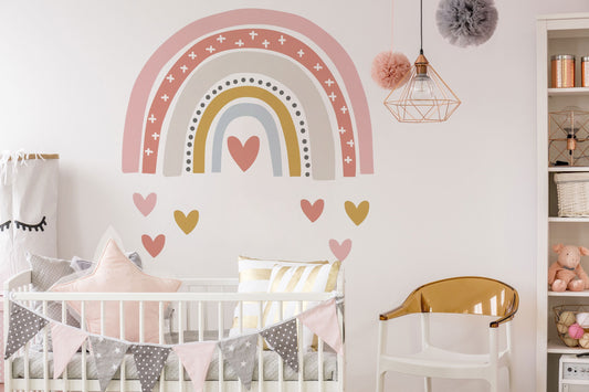 Watercolor large rainbow wall decal | rainbow wall decal | rainbow wall sticker | watercolor rainbow decal | nursery wall decal | wall decal for kids for nursery and home wall decor.