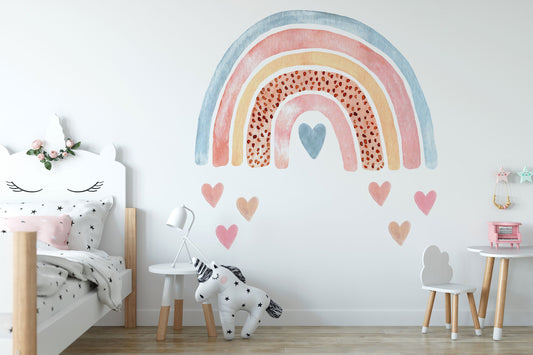 Watercolor rainbow wall decal | nursery wall decal | watercolor rainbow | wall stickers | wall decal for kids | rainbow decor for nursery and home wall decor.