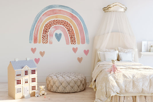 Watercolor rainbow wall decal | nursery wall decal | watercolor rainbow | wall stickers | wall decal for kids | rainbow decor for nursery and home wall decor.