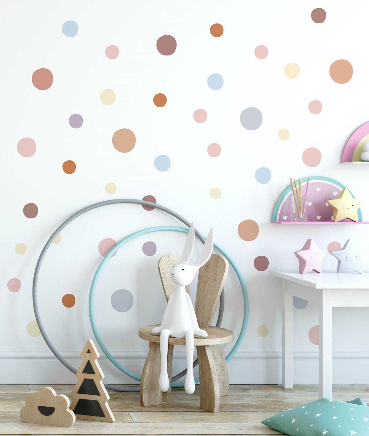 130 Boho Polka Dot Wall Stickers for Kids’ Bedroom - Unique Wall Decal by Wonderwallsboutique