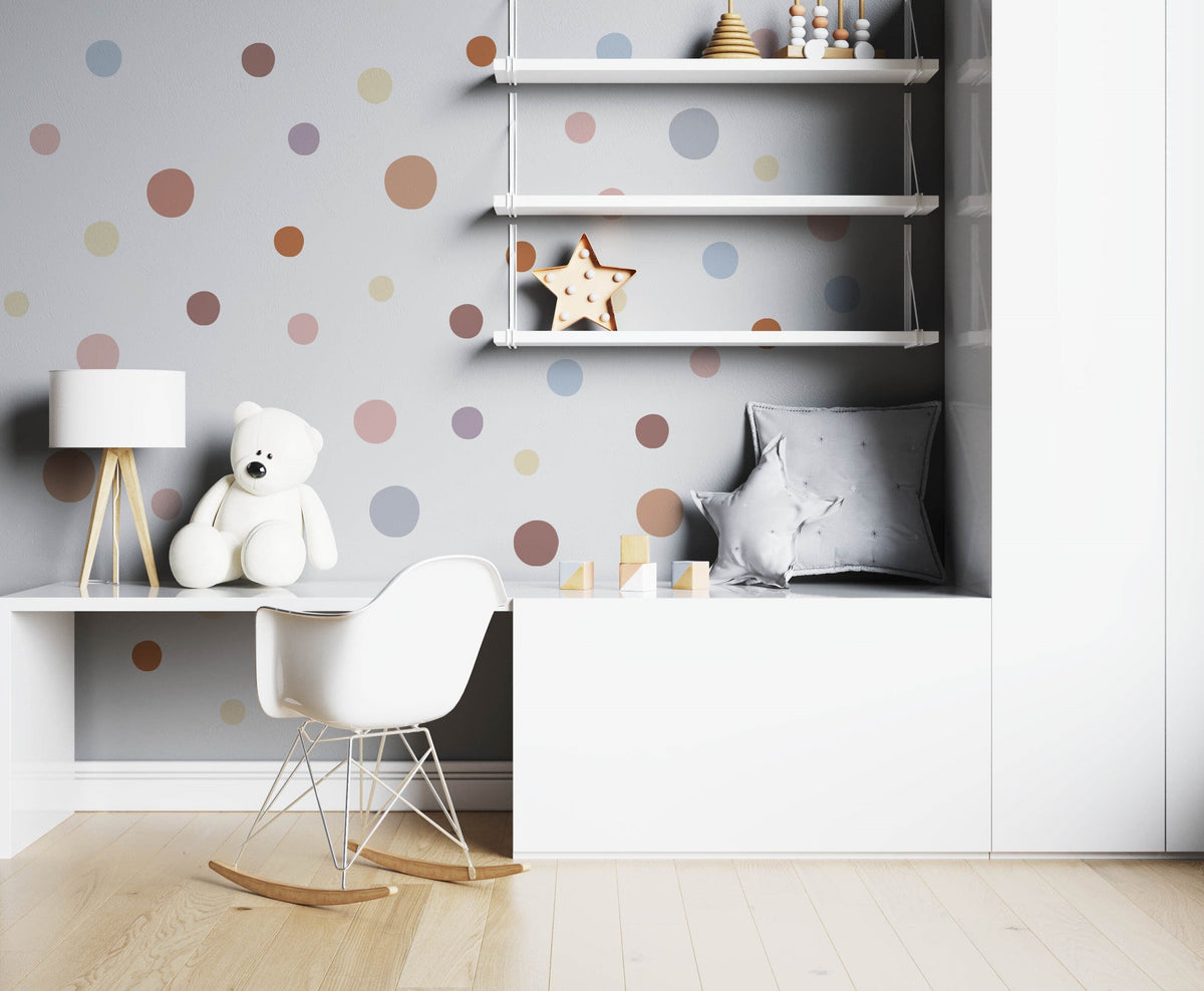 130 Boho Polka Dot Wall Stickers for Kids’ Bedroom - Unique Wall Decal by Wonderwallsboutique