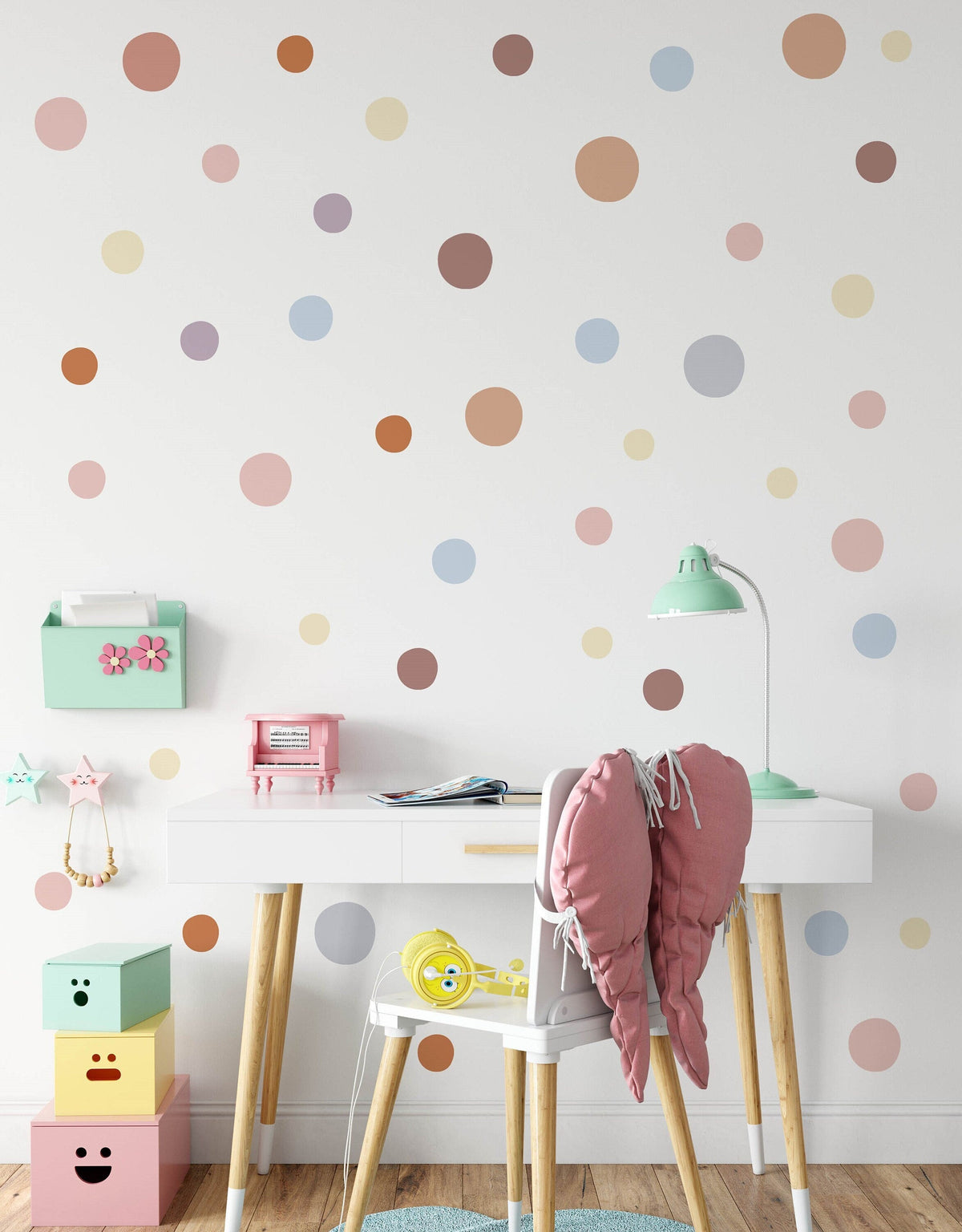 130 Boho Polka Dot Wall Stickers for Kids’ Bedroom - Unique Wall Decal by Wonderwallsboutique