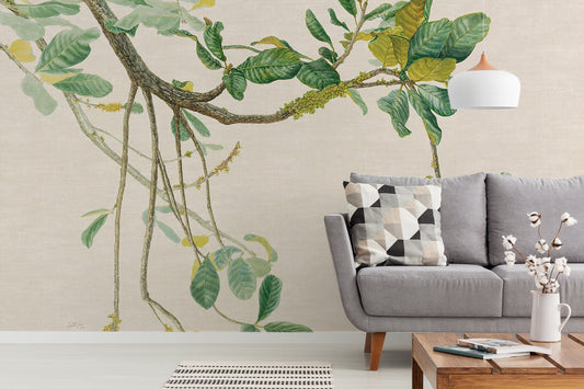 Watercolor cerrado juta  wallpaper peel and stick for nursery and home wall decor.