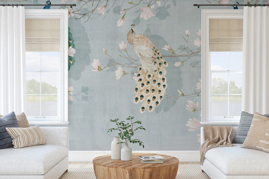 Watercolor sensei sky  wallpaper peel and stick for nursery and home wall decor.