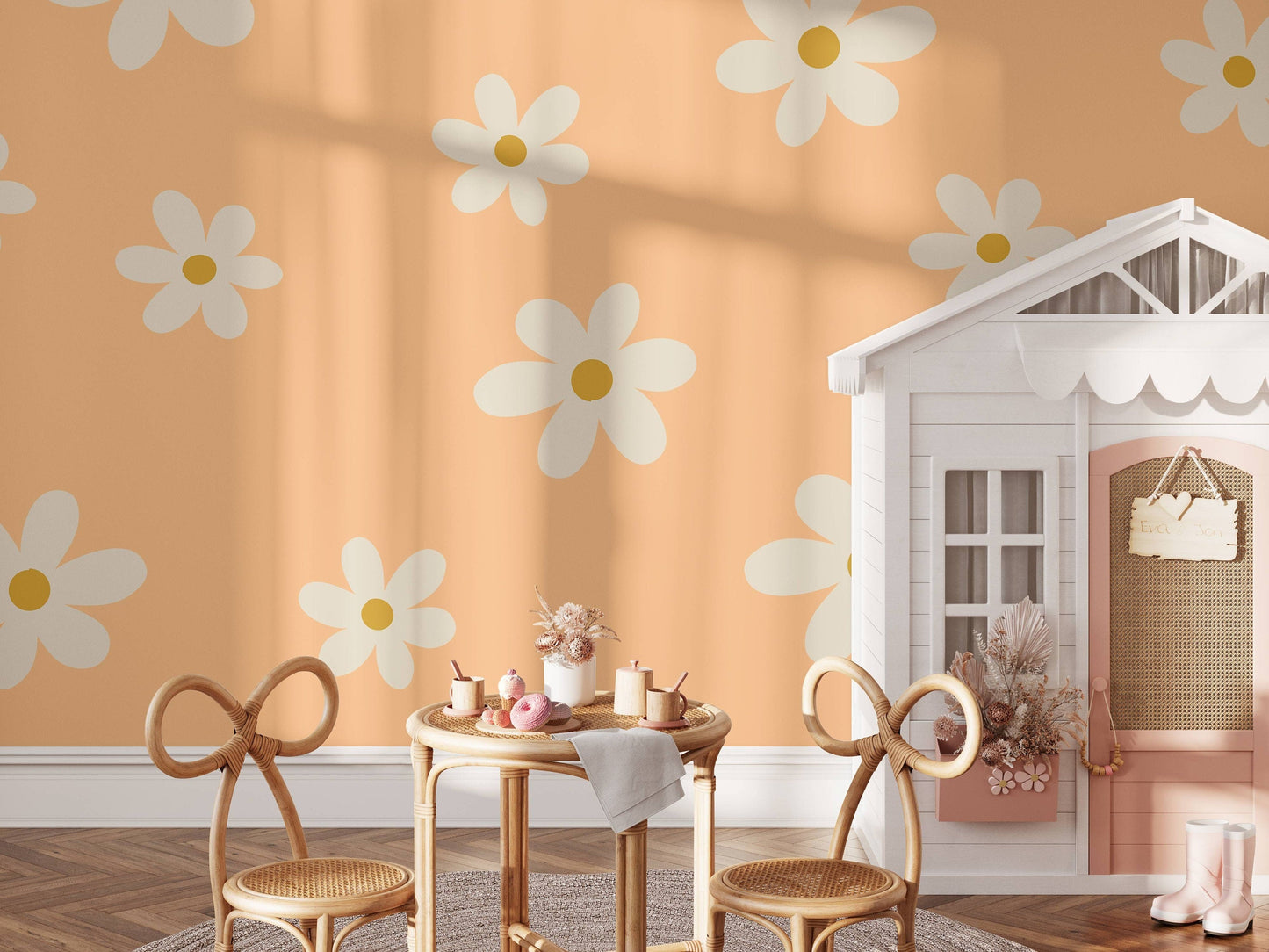 Daisy Wall Mural, Wild Flowers