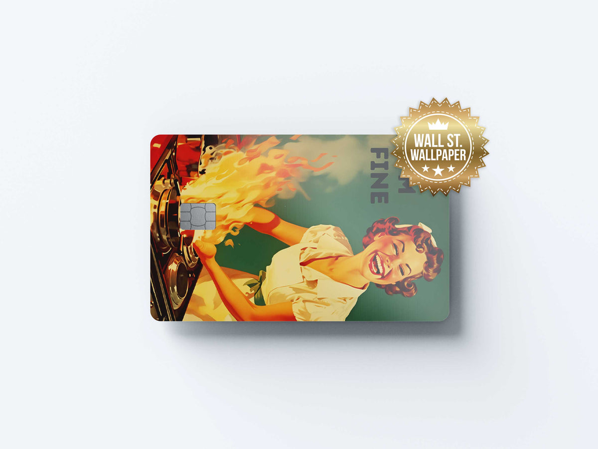Im Fine Fire - Premium Vinyl Credit Card Skin Cover by Wonderwallsboutique