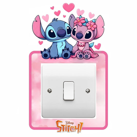 LILO & STITCH Light Switch Surround Sticker Decal Kids Boys Girls Bedroom Decorative Waterproof Accessory