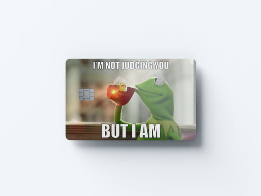 Watercolor i’m not judging design | credit card sticker | small chip | credit card skin for nursery and home wall decor.