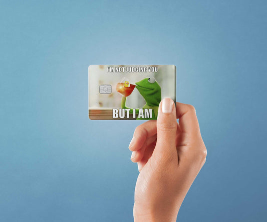 Watercolor i’m not judging design | credit card sticker | small chip | credit card skin for nursery and home wall decor.