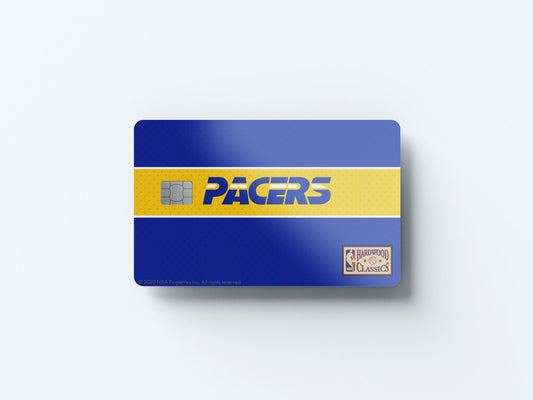 Watercolor indiana pacers away hardwood classics design | credit card sticker | small chip | credit card skin for nursery and home wall decor.