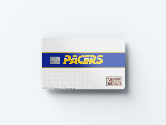 Watercolor indiana pacers home hardwood classics design | credit card sticker | small chip | credit card skin for nursery and home wall decor.