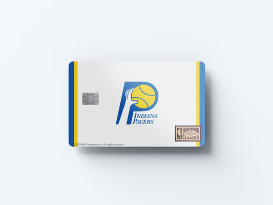 Watercolor indiana pacers home warmups hardwood classics design | credit card sticker | small chip | credit card skin for nursery and home wall decor.