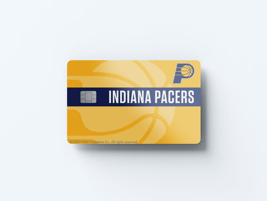 Watercolor indiana pacers midcourt design | credit card sticker | small chip | credit card skin for nursery and home wall decor.
