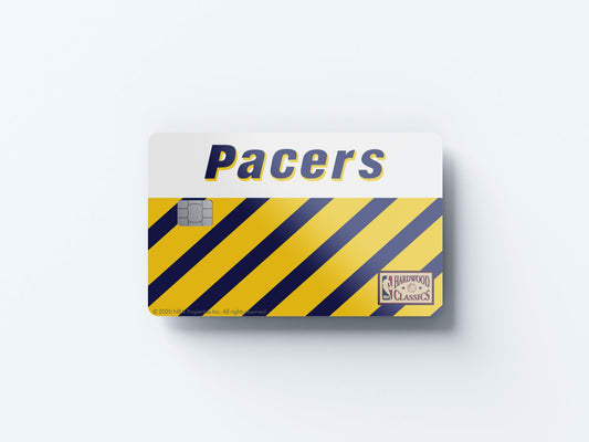 Watercolor indiana pacers throwback hardwood classics design | credit card sticker | small chip | credit card skin for nursery and home wall decor.
