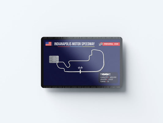 Watercolor indianapolis motor speedway design | credit card sticker | small chip | credit card skin for nursery and home wall decor.