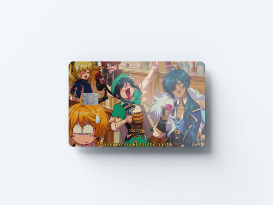 Watercolor in mondstadt tavern design | credit card sticker | small chip | credit card skin for nursery and home wall decor.