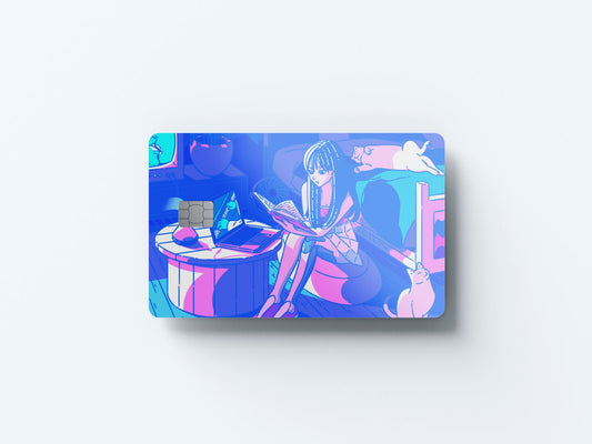 Watercolor introvert design | credit card sticker | small chip | credit card skin for nursery and home wall decor.
