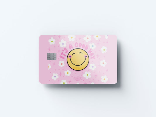 Watercolor it’s a good day design | credit card sticker | small chip | credit card skin for nursery and home wall decor.