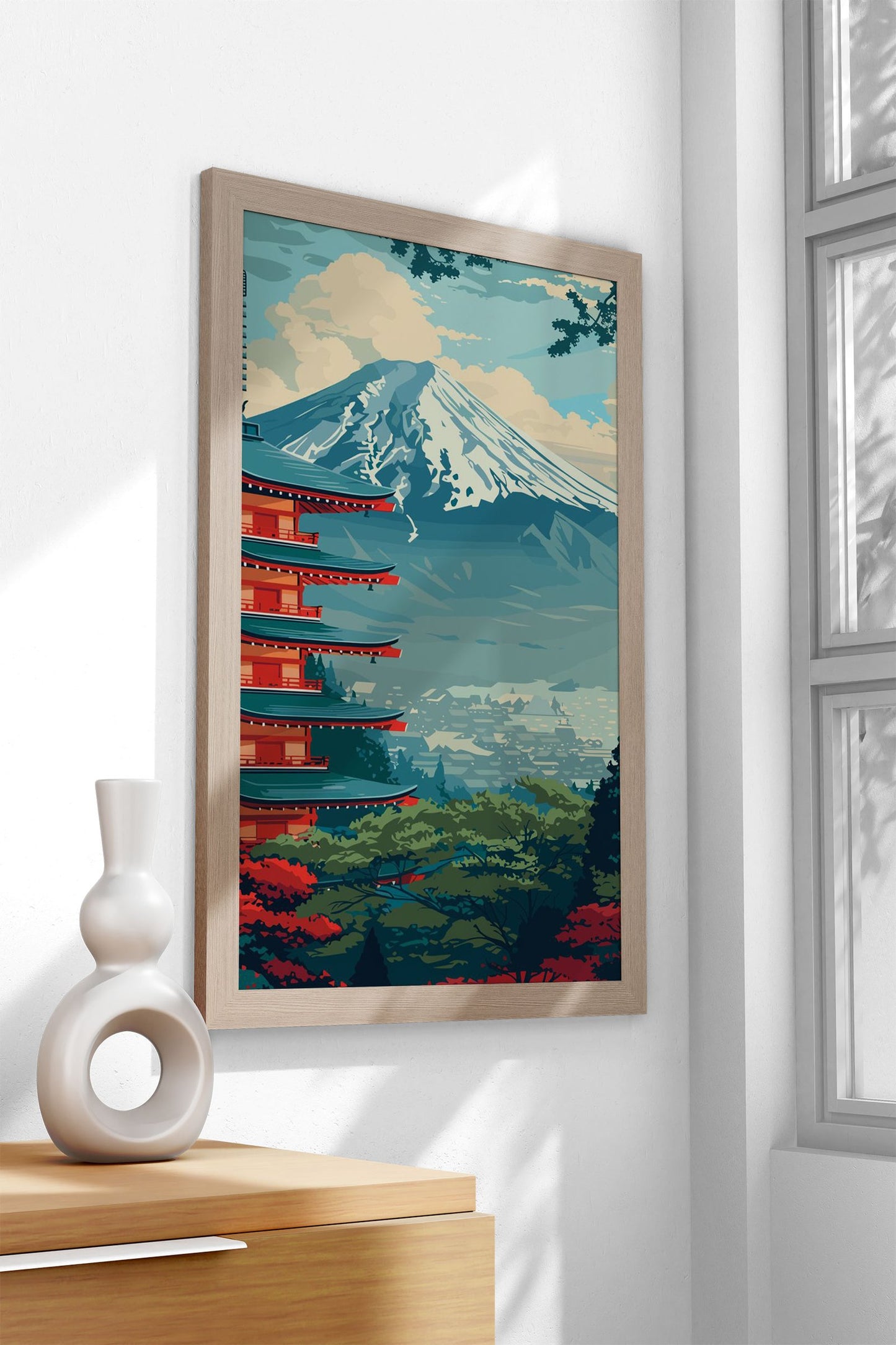 japan Pagoda Landscape Asian Style Poster | Wall Art for Home & Office | High-Quality Print - High-Quality Visual Display